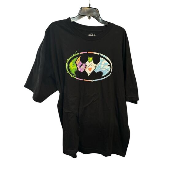 DC Comics Batman Villains Logo Mens 2XLT Black Poison Ivy Joker Graphic T Shirt - Picture 1 of 4